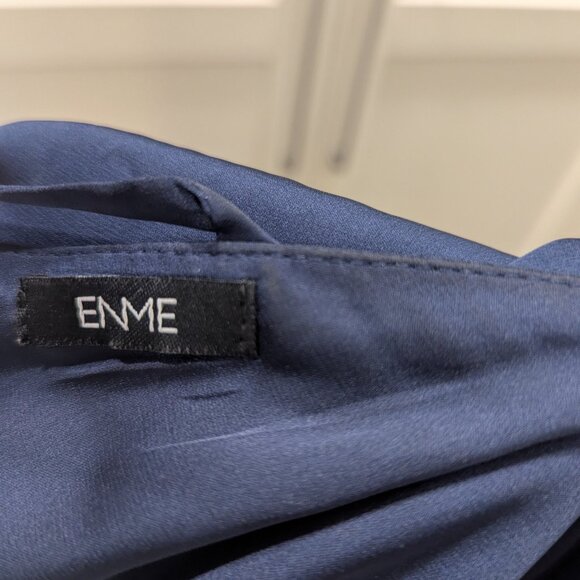 Navy Blue Silk Jumpsuit Size 8 - Picture 5 of 5